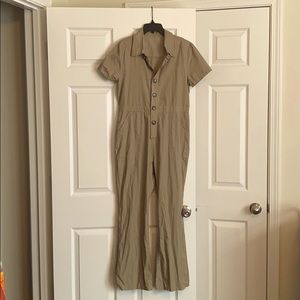 Women’s Khaki Utility Jumpsuit